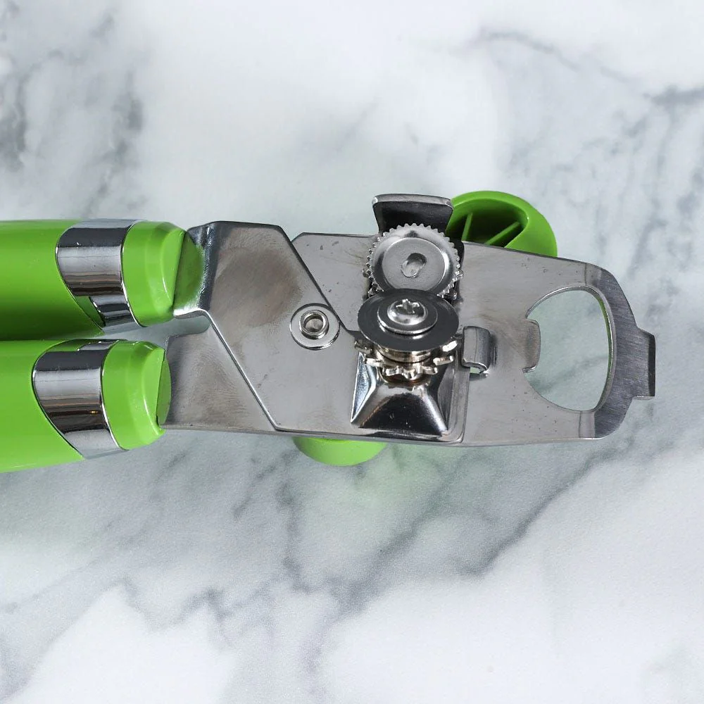 Meadows Stainless Steel With Plastic Handle Can/Bottle Opener-23cm-Green&Steel - Image 3