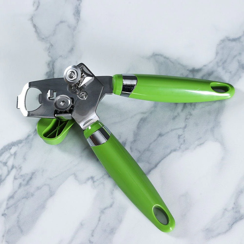 Meadows Stainless Steel With Plastic Handle Can/Bottle Opener-23cm-Green&Steel - Image 4
