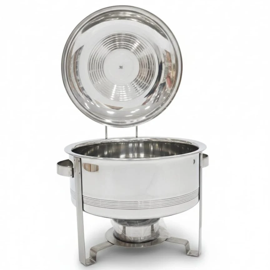 Meera 4000ml Stainless Steel Food Warmer – Classic Silver Finish Design 1 High-Quality Buffet Serving Dish - Image 2