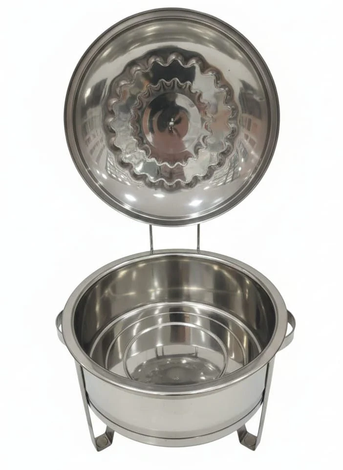 Meera 6000ml Stainless Steel Food Warmer – Durable Stainless Steel Silver Buffet Server Design 2 - Image 2