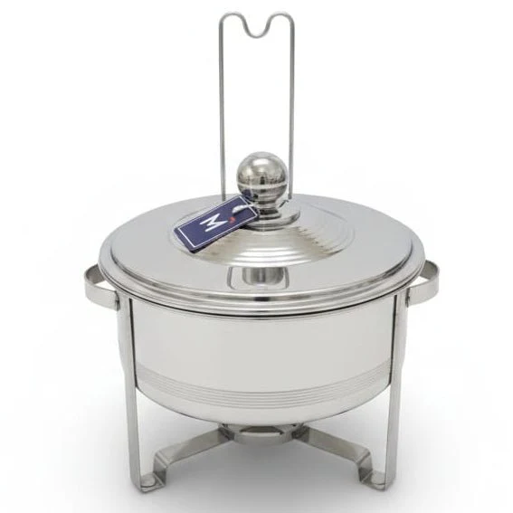 Meera 6000ml Stainless Steel Food Warmer – Large Silver Catering Food Warmer Design 1