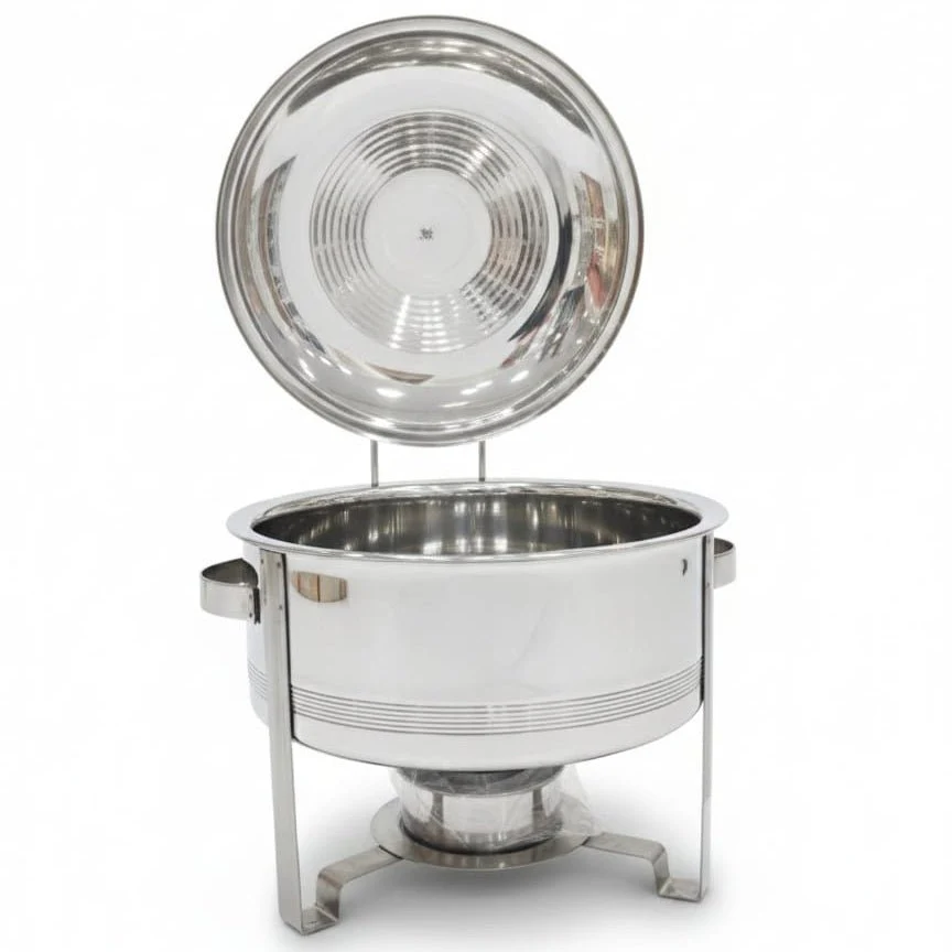 Meera 6000ml Stainless Steel Food Warmer – Large Silver Catering Food Warmer Design 1 - Image 2