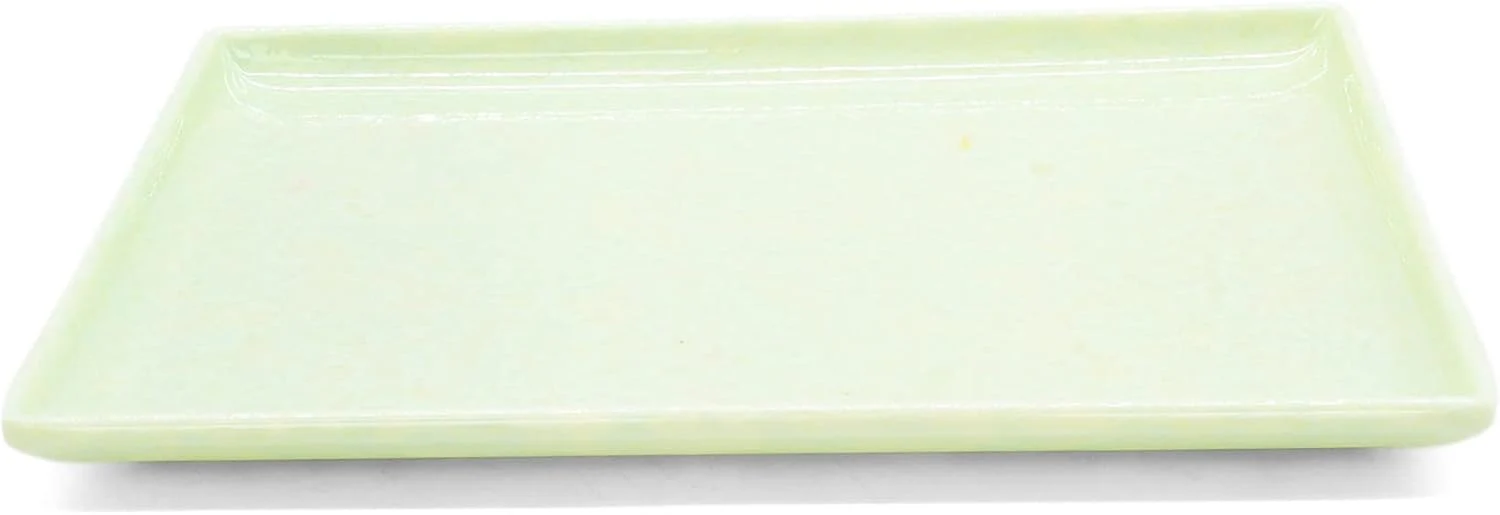 AKDC Melamine Rectangle Serving Tray 25x17cm, Light Green Color Marble Designed Texture Plates Rectangular Shape Pattern Healthy Platter Tray Kitchen Product Premium Multipurpose Use Accessories - Image 4