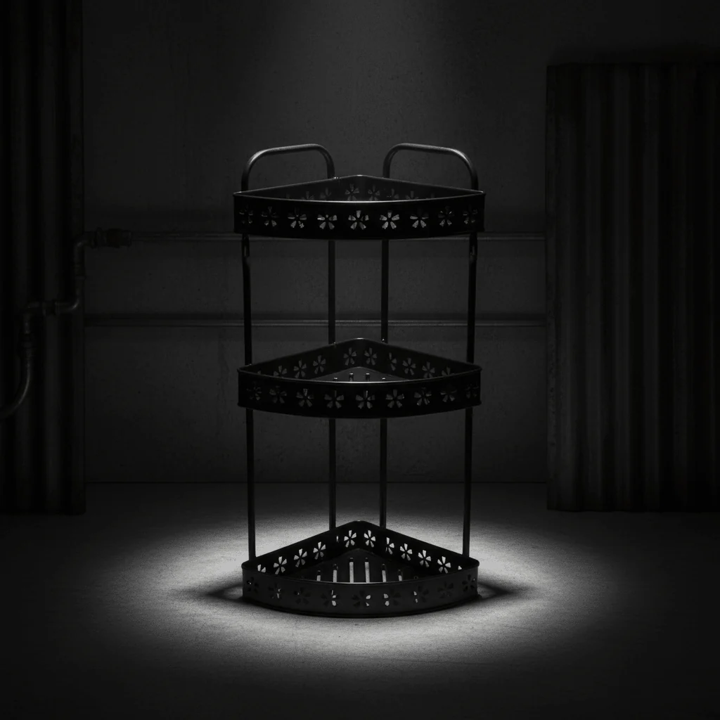 Meta Industrial Style Black Metal 3-Tier Storage and Organizer Rack – 55 cm - Image 3