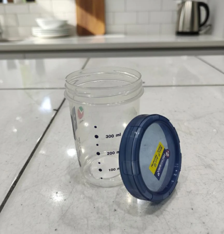 MICRON 660ml Plastic Canister – Transparent Food Storage Jar with Gray Lid, Ideal for Pulses & Dry Goods - Image 3