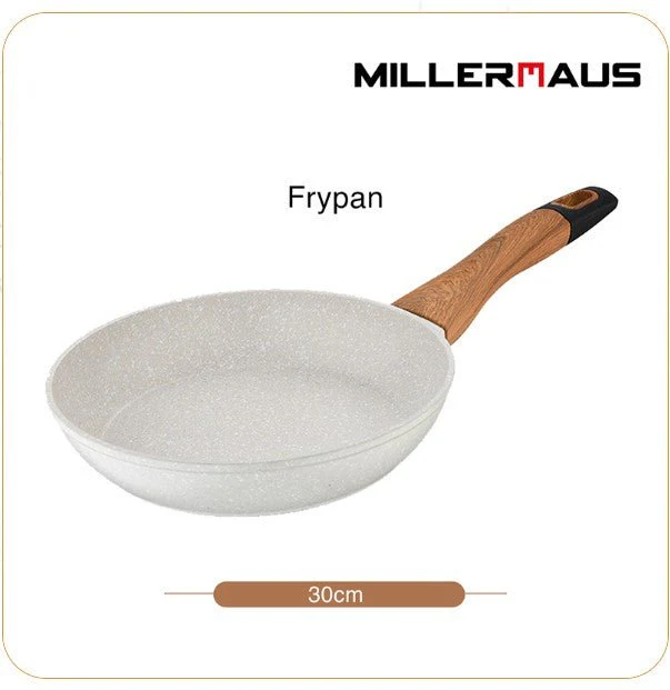 MILLERHAUS Forged Aluminum Fry Pan Marble Non-Stick Coating, 30cm x 5.5cm, MH-4508 - Image 2