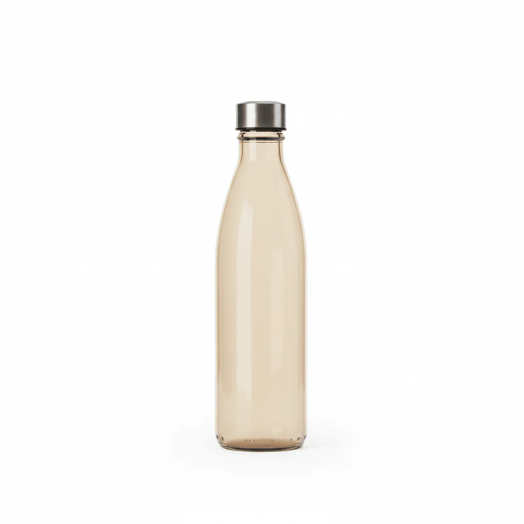 Millerhaus 1000ml Borosilicate Glass Water Bottle | Transparent Brown