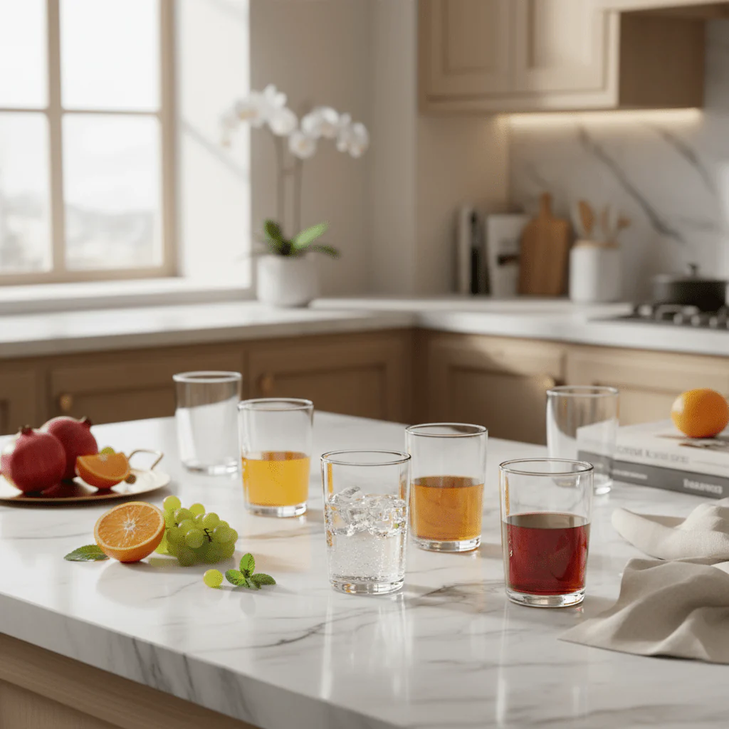 Mirage Clear Juice Glass Tumbler Set – Premium Serving Glasses for Juice & Beverages, 6 Pieces, 200 ml - Image 2