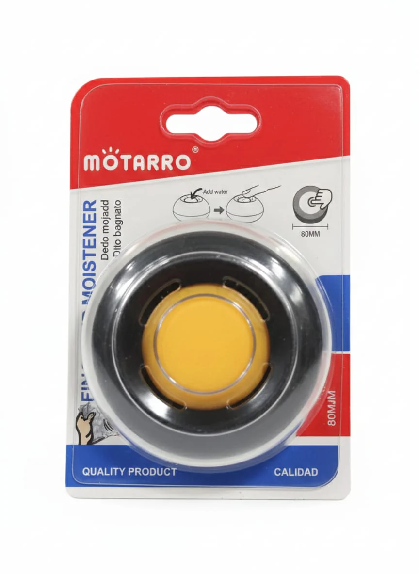 Motarro Fingertip Moistener 80 mm – Non Sticky Gel Pad for Easy Paper Handling in Office, Bank, Cash Counter and Home Use