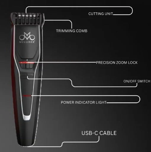 Mulliner Skin Friendly Trimmer, 20 Length Setting, DT 300B Stubble Trimmer, 600MAH Lithium Battery - Image 3