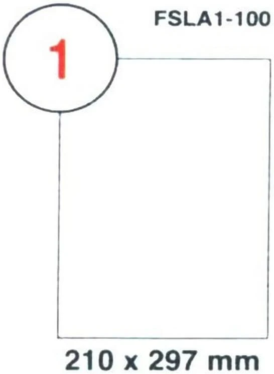 FIS FSLA1-100 Multipurpose Laser Label (100 Sheet x 65 labels), White - Image 3