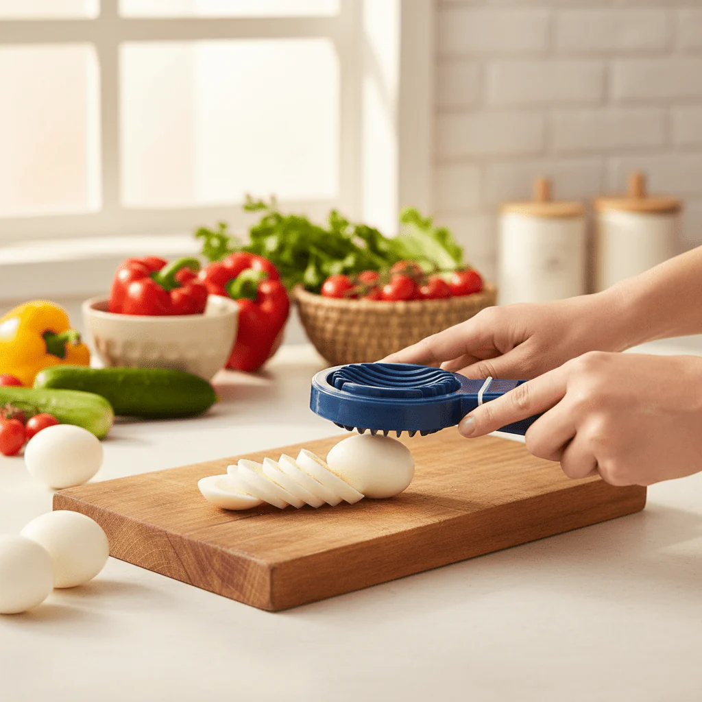 Nautilus Egg Cutter RNGT-18011 Blue – Quick Slice Kitchen Tool - Image 2