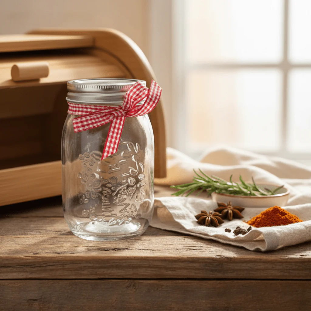 Nautilus Glass Storage Jar 500Ml with Metal Lid, Clear and Silver - Image 2