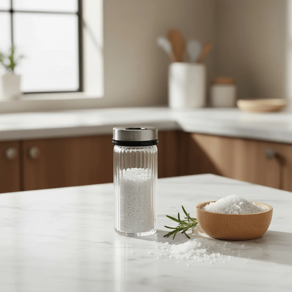 Nautilus Large Capacity Clear Glass Salt & Pepper Shaker with Metal Lid for Restaurant & Home Use – 200ml - Image 2