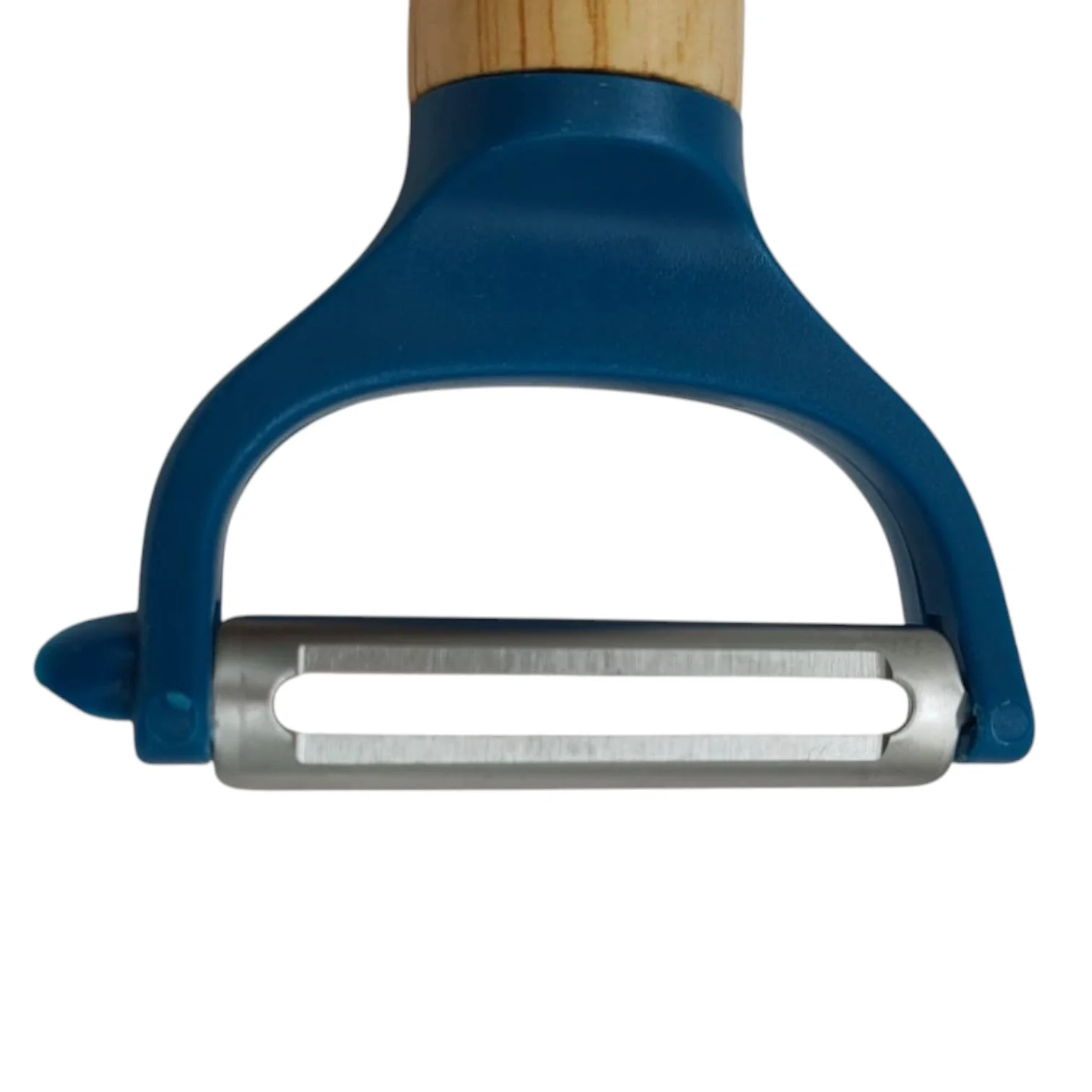 Nautilus Nautilus Wooden Handle Steel Blade Peeler-18cmX6cm -Blue&Wooden - Image 3