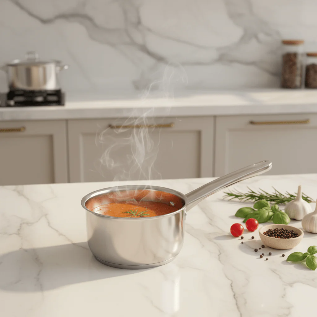 Nautilus Stainless Steel Milk Pan With Handle-14cm - Image 2