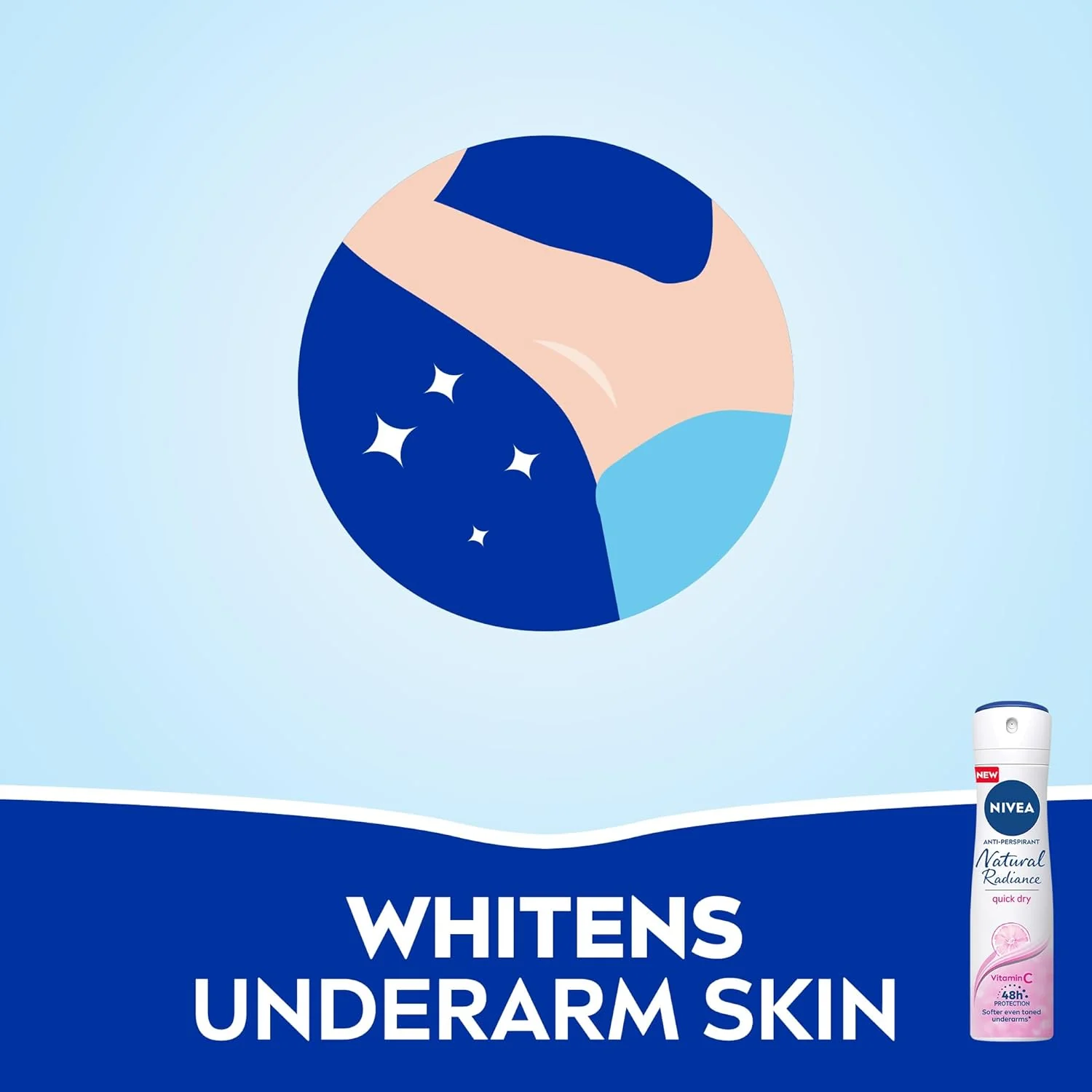 Nivea Antiperspirant Spray for Women, 48h Protection, Natural Radiance-150ML - Image 3