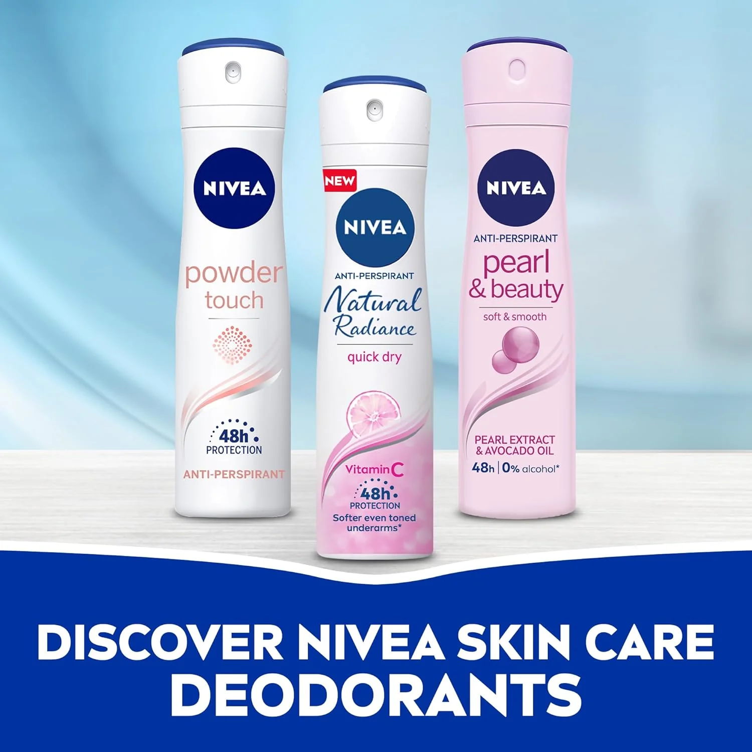 Nivea Antiperspirant Spray for Women, 48h Protection, Natural Radiance-150ML - Image 6