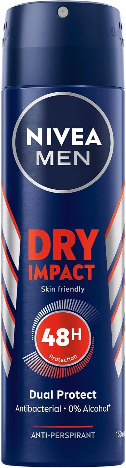 Nivea Men Antiperspirant Spray for Men, Dry Impact-150ML