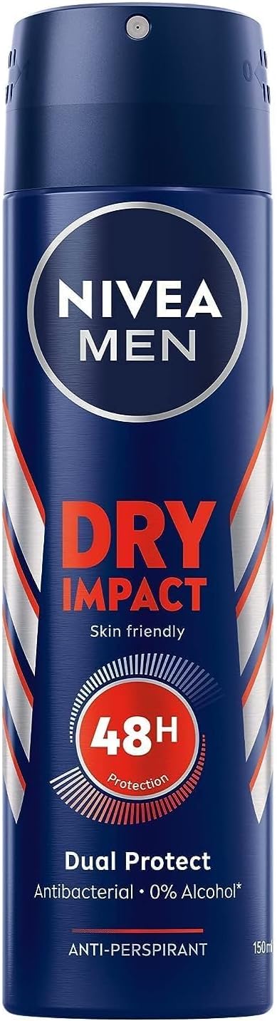 Nivea Men Antiperspirant Spray for Men, Dry Impact-150ML - Image 4