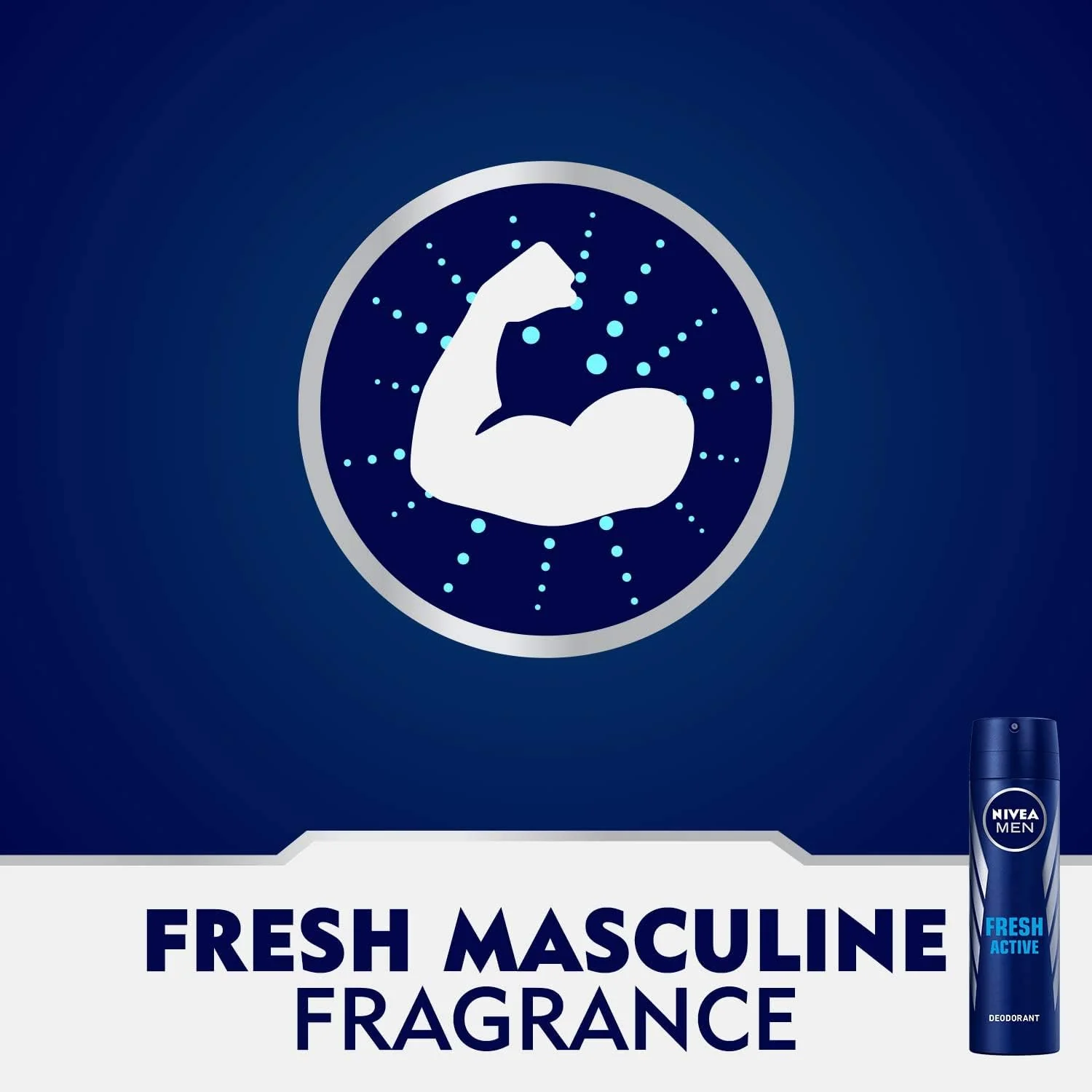 Nivea Men Deodorant, Fresh Active, Spray-2X150ML - Image 3