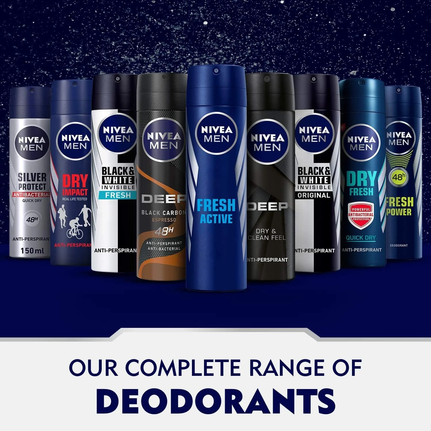 Nivea Men Deodorant, Fresh Active, Spray-2X150ML - Image 5