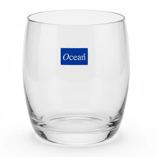Ocean Iris Premium Quality Glass Tumbler Modern Design for Water Juice and Beverages 320ml