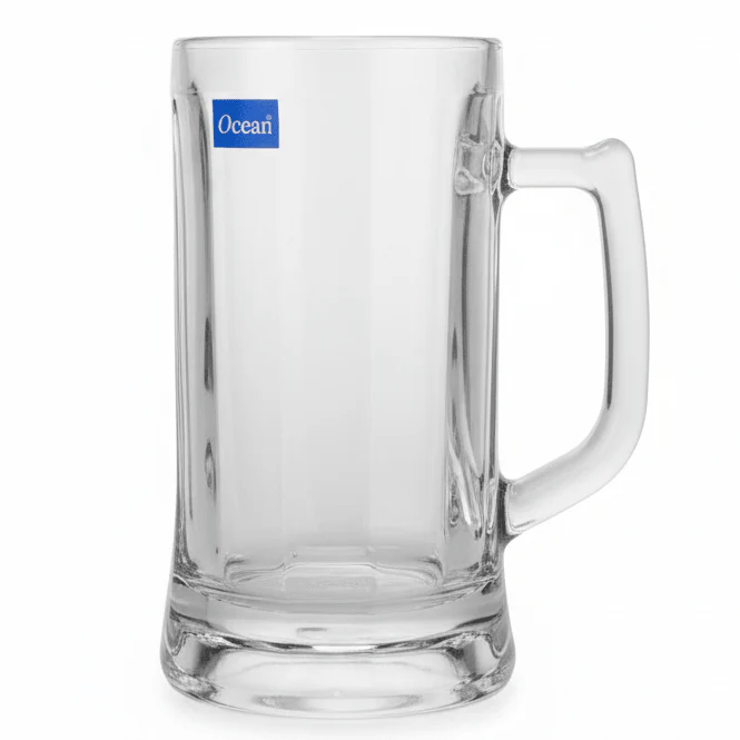 Ocean Premium Large Glass Mug with Elegant Handle for Cool Drinks Drinks – 640ml