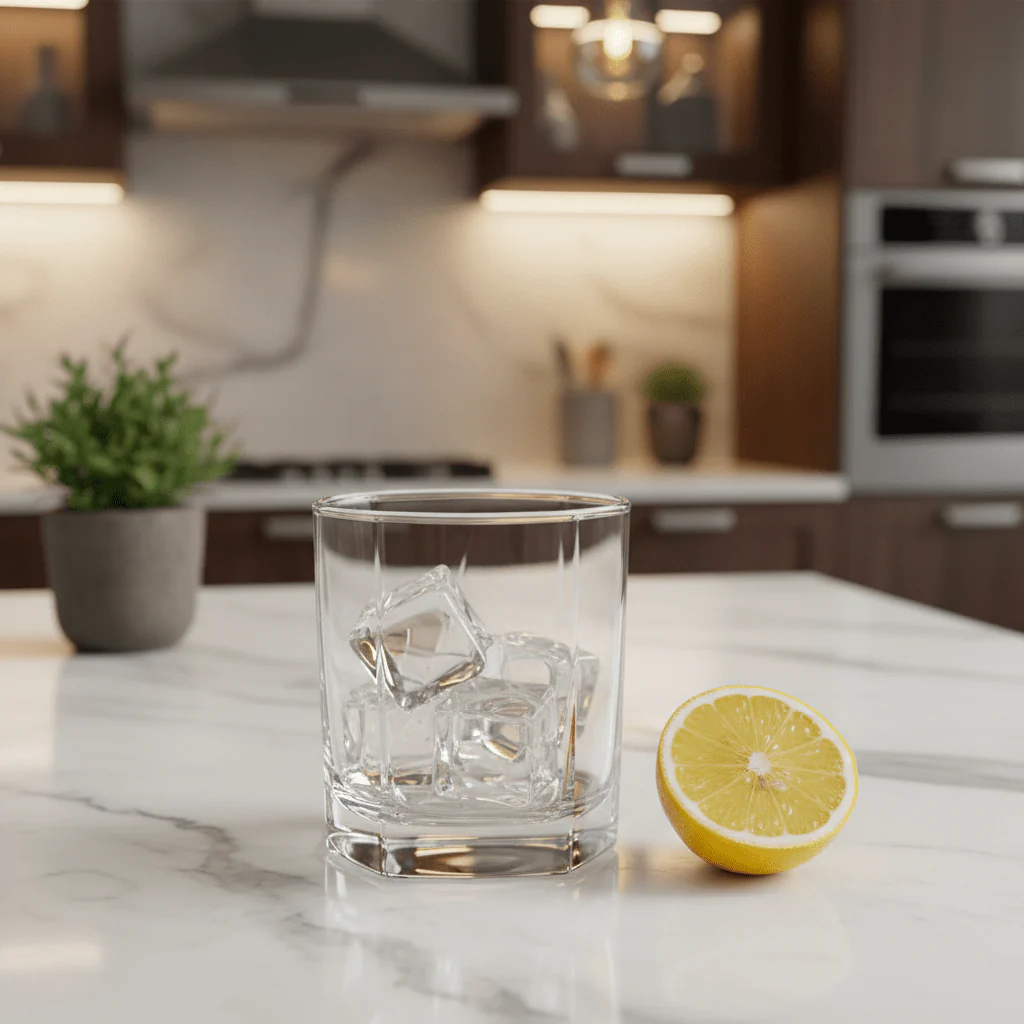 Ocean Pyramid Style Glass Tumbler Unique Textured Design for Juice Water and Drinks 250ml - Image 2