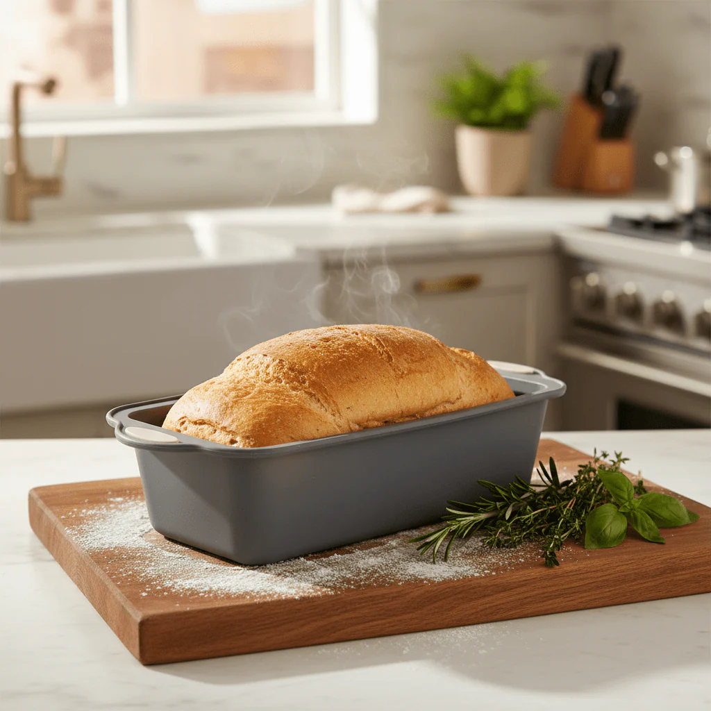 Orchid SlimBake Grey Rectangular Silicone Cake Mould Non-Stick Flexible Baking Pan 23×14cm - Image 2