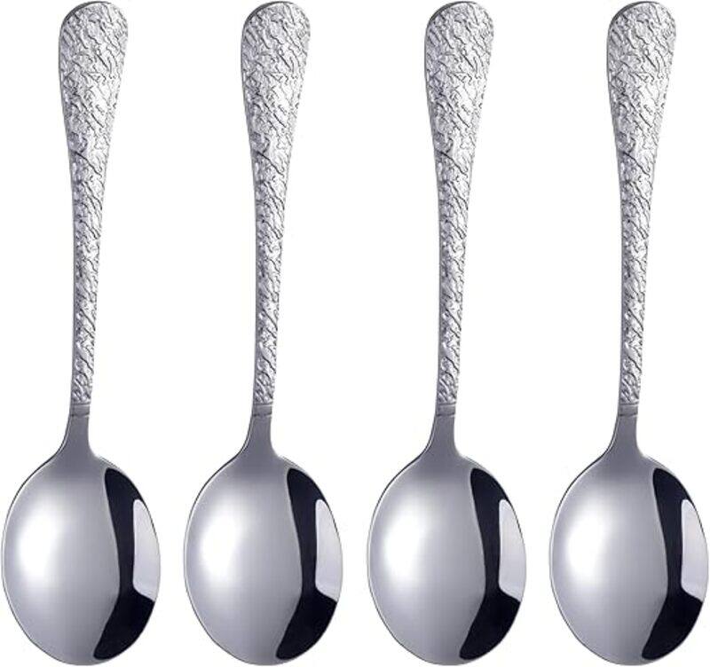 Orchid Stainless Steel Soup Spoons-18CM-Set Of 4 Pcs - Image 3