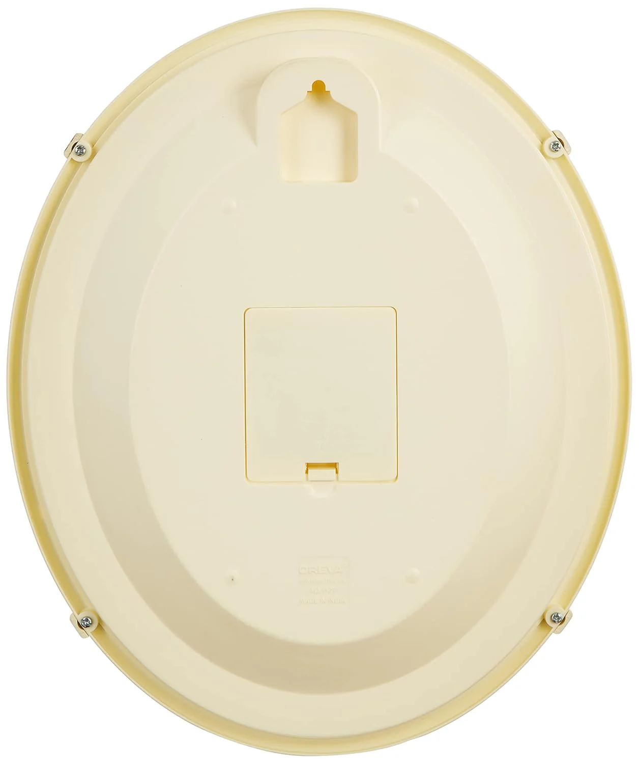 OREVA Oval Shape Analog Wall Clock 34cm*28cm, Ivory, AQ-1187 - Image 3