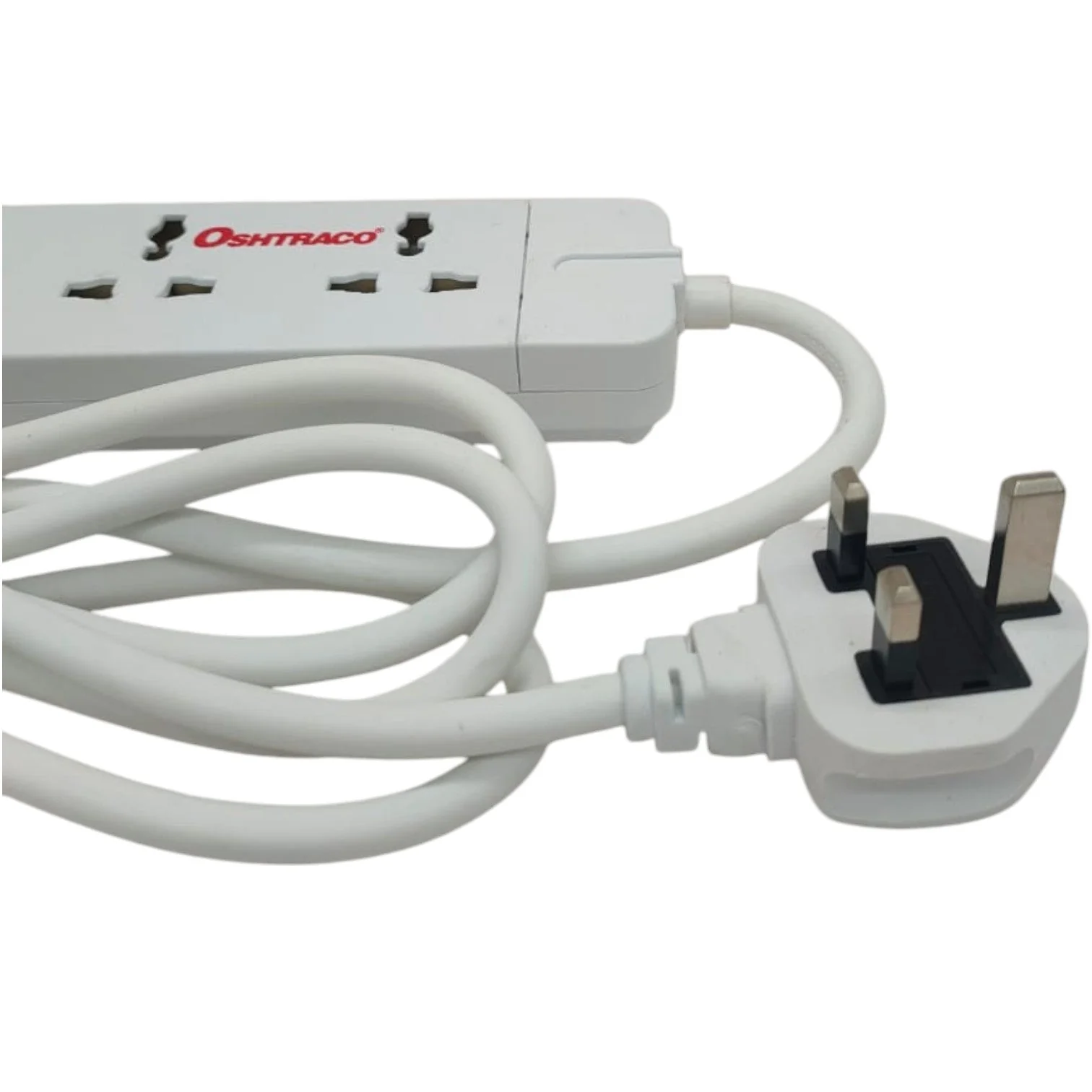 Oshtraco Extension 3 Way Plugging Adaptor with 2 USB Port 2 Meter Cable-White - Image 2