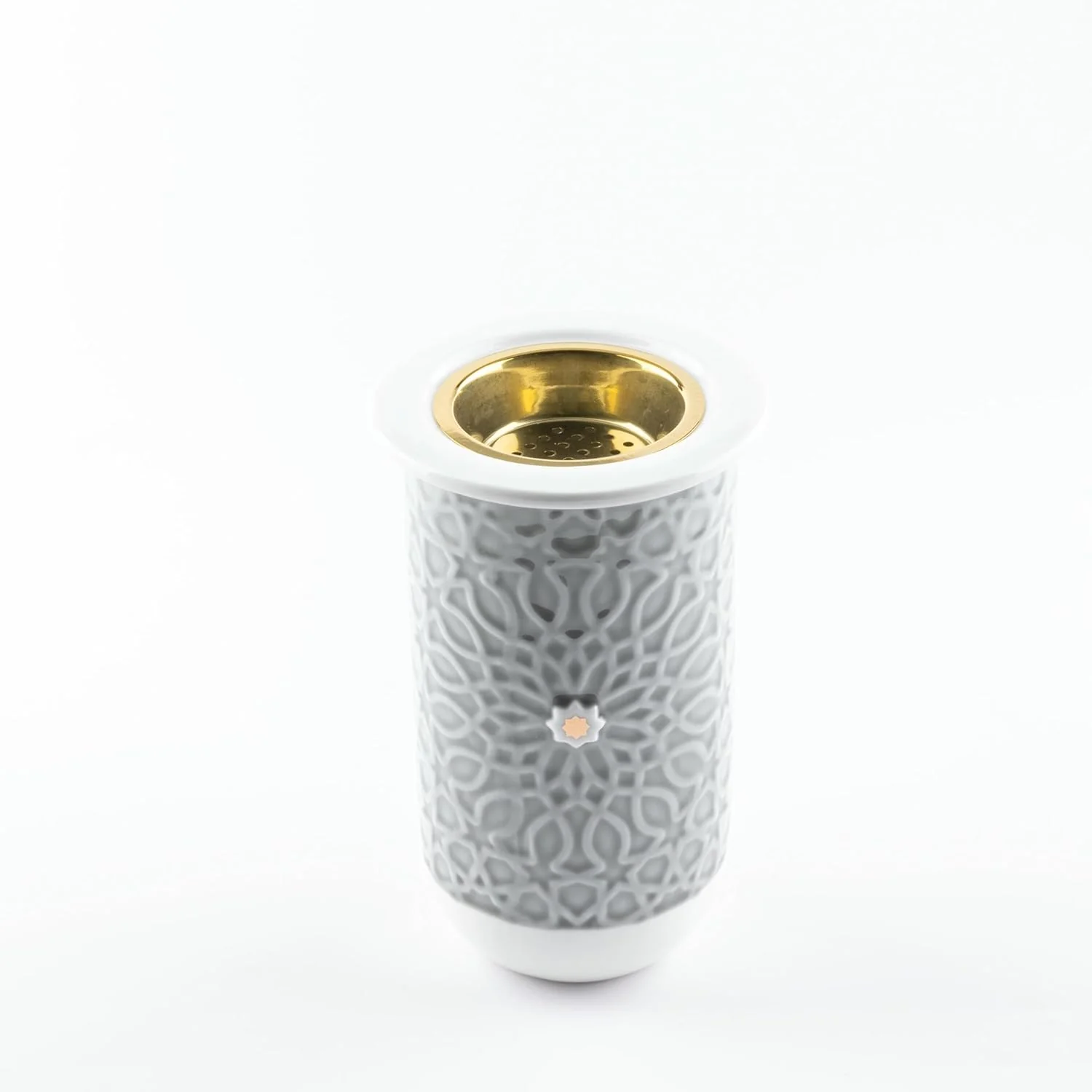 Otantik Asala Incense Burner 11cm*18cm, Grey/Gold- ET2610 - Image 2