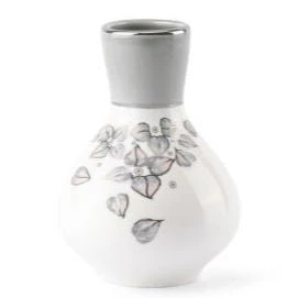 Otantik Lilac Porcelain Flower Vase 8cm*10cm, White/Grey