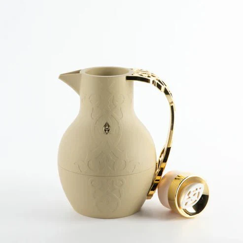 Otantik Naqsh One Vacuum Flask 1 Liter for Tea and Coffee – Ivory & Gold