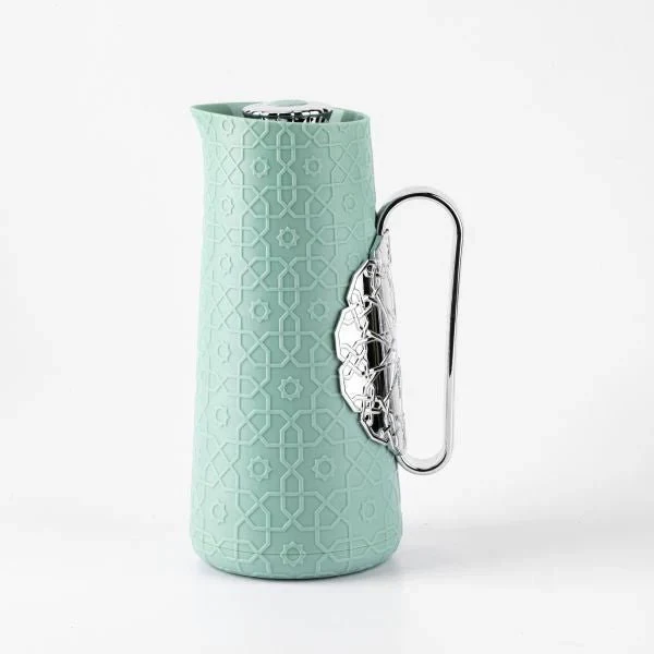 Otantik Rosette Vacuum Thermos Flask  For Tea And Coffee 1L - Blue - Image 3