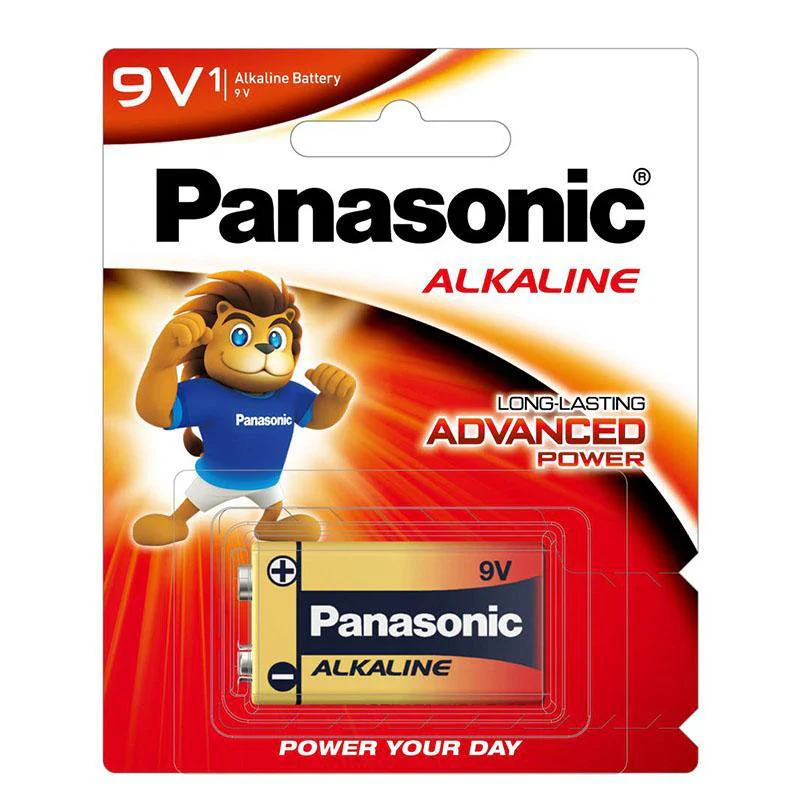 PANASONIC Alkaline 9V Batteries, Pack of 1