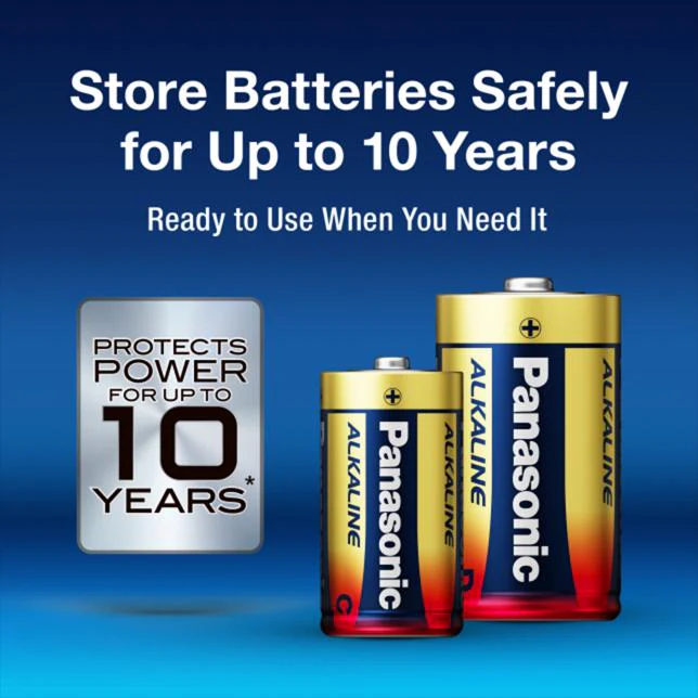 PANASONIC Alkaline D Batteries 1.5V, Pack of 2 - Image 2