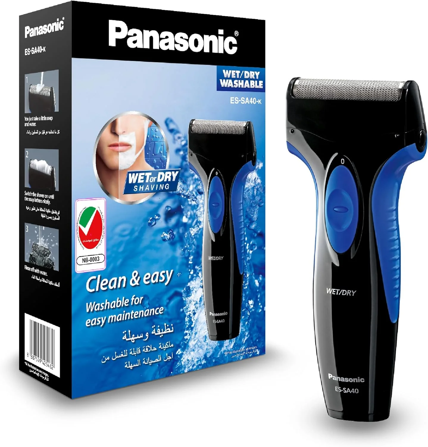 Panasonic Pro Curve Wet & Dry Shaver - ES-SA40, Blueblack
