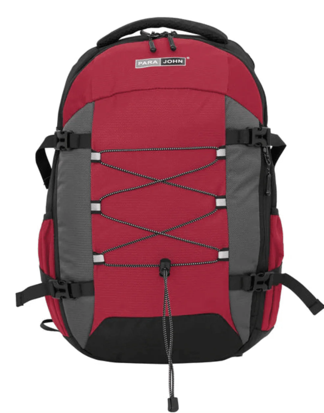 Parajohn Elegant Red & Black Polyester School Backpack 18 Inch – Premium Quality Stylish School Bag with Comfortable Fit