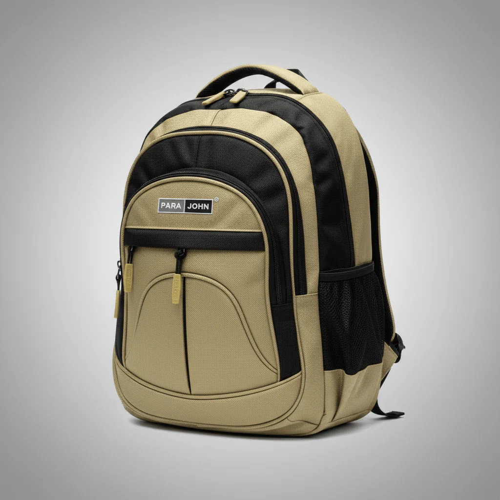 Parajohn Luxury Black & Gold Polyester School Backpack 18 Inch – Fashionable School Bag with Spacious Compartments - Image 3