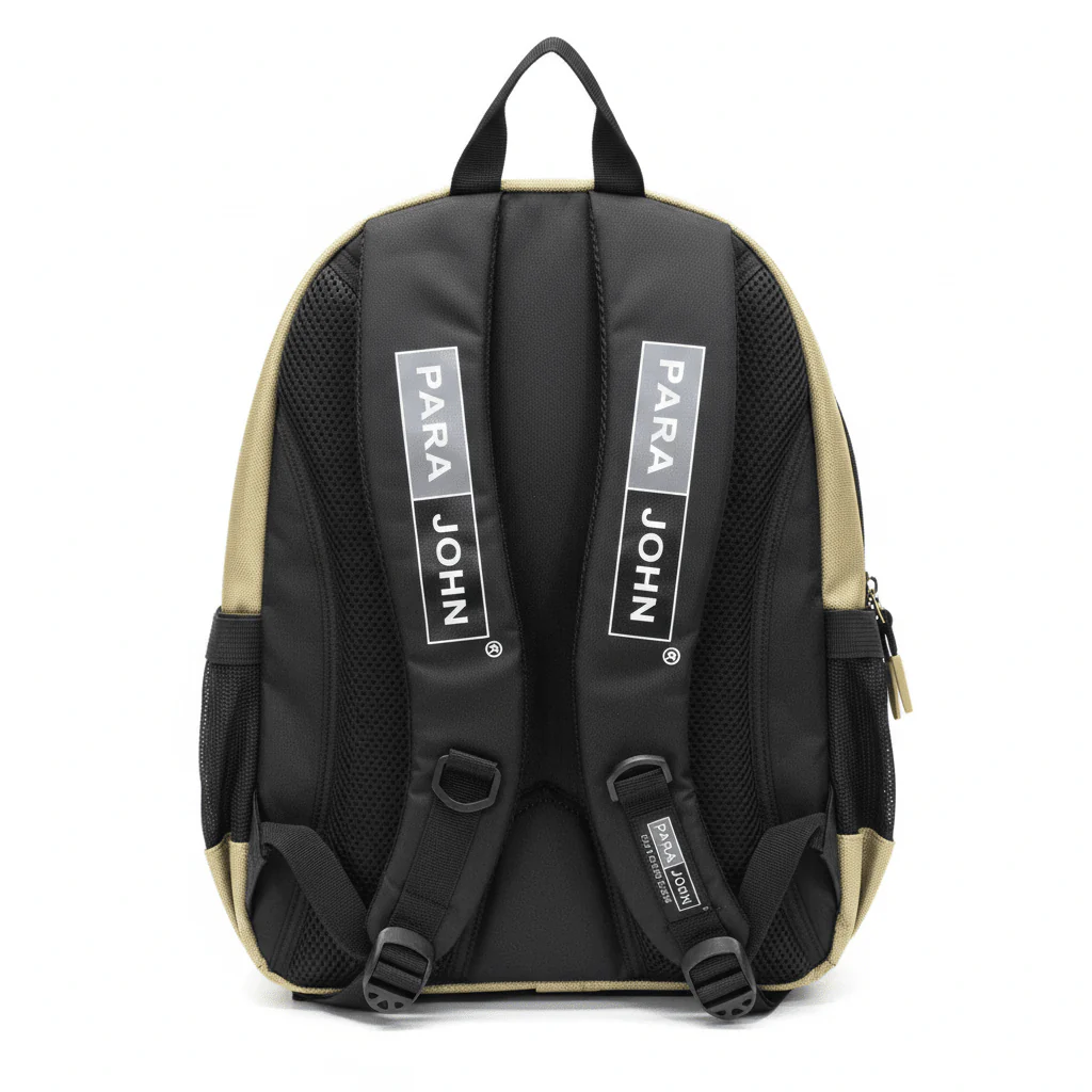 Parajohn Spacious Black & Gold Polyester School Backpack 16 Inch – Large Capacity School Bag for Books & Accessories - Image 2