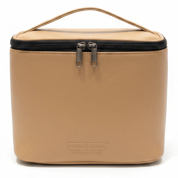 Parajohn Stylish Beige PVC Lunch Carry Bag with Spacious Interior – 8.5 Inch
