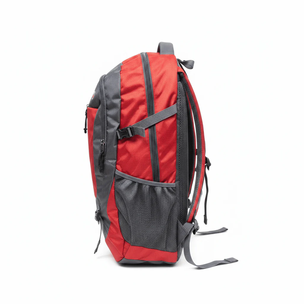 Parajohn Trekking Grey & Red Polyester Mountain Backpack 24 Inch – Rugged Outdoor Bag for Hiking, Camping & Travel - Image 2