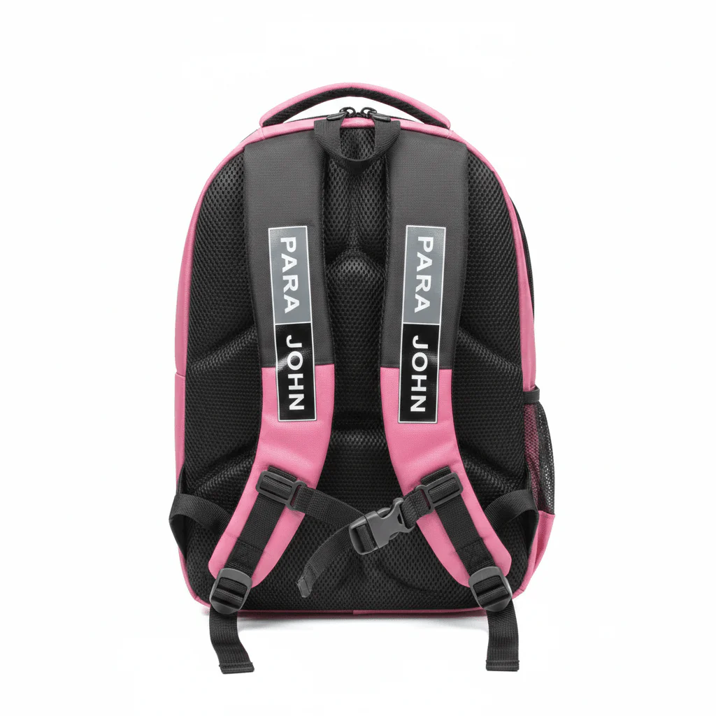 Parajohn Trendy Grey & Pink Polyester School Backpack 14 Inch – Lightweight Comfortable School Bag for Girls with Multiple Pockets - Image 2