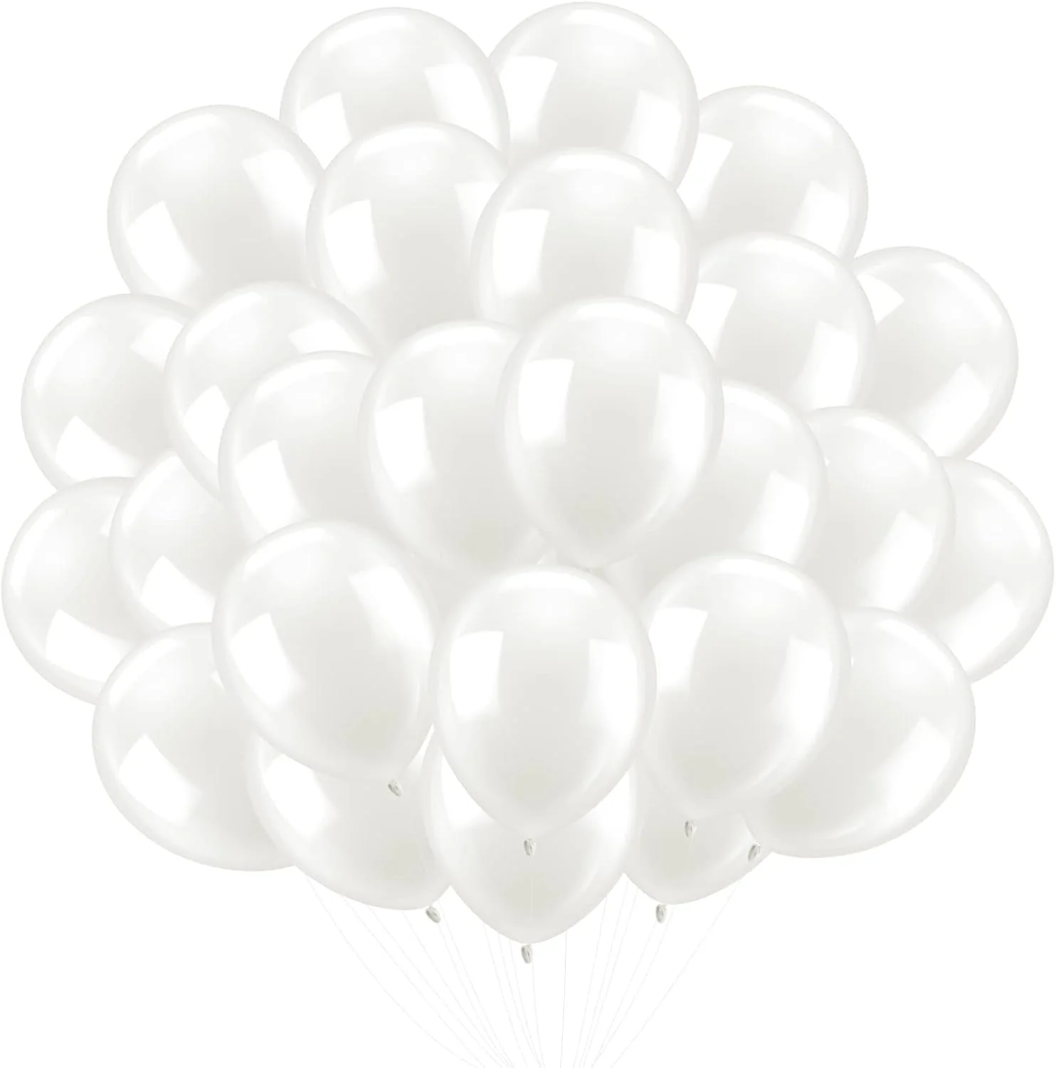 PARTY POINT Balloons 40 Pcs – Classic White Party Collection