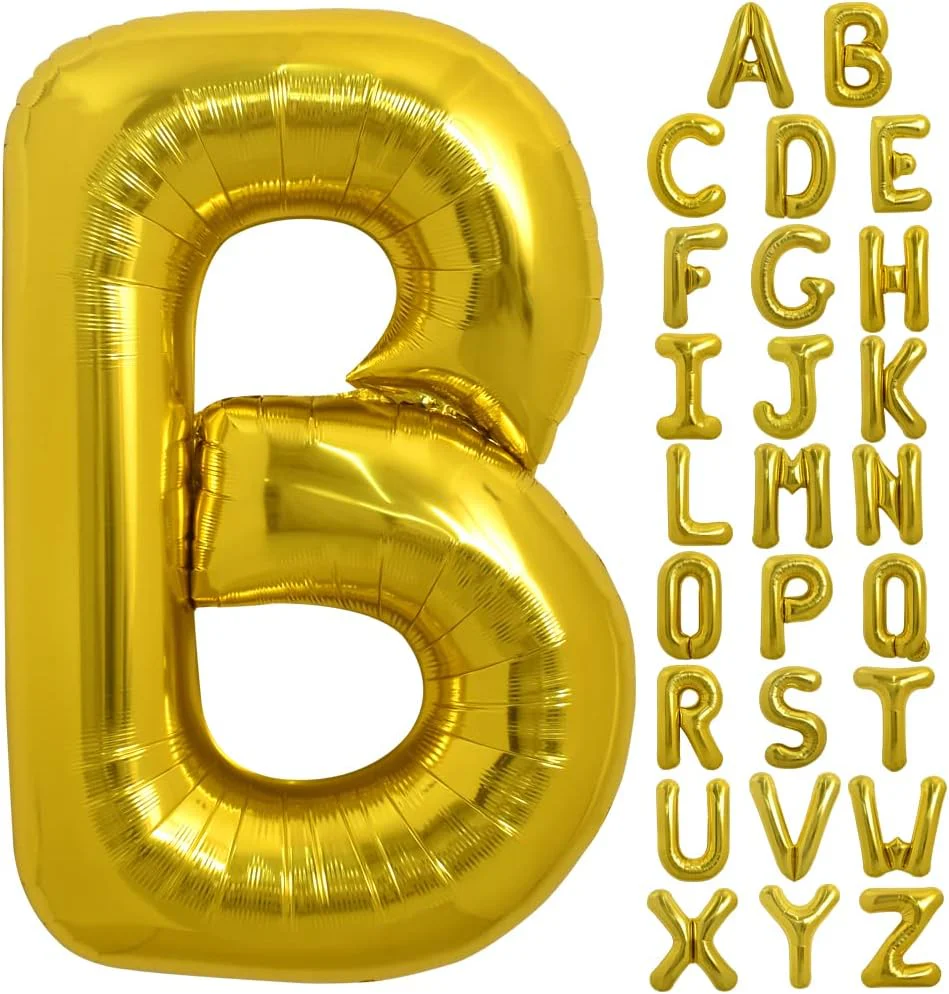 PARTY POINT Gold Foil Balloon Letter "B" 80cm – Party Supplies for Celebrations