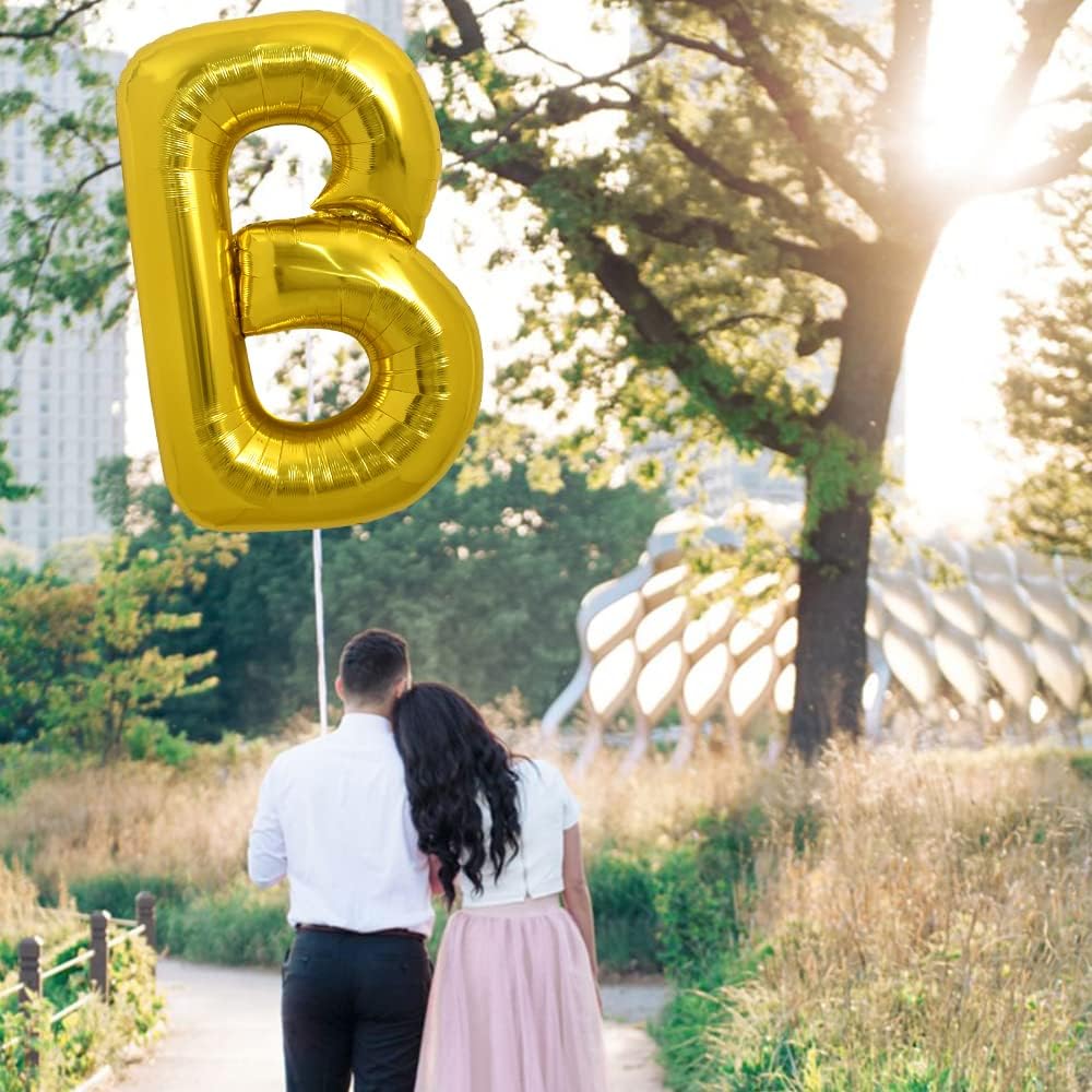 PARTY POINT Gold Foil Balloon Letter "B" 80cm – Party Supplies for Celebrations - Image 2