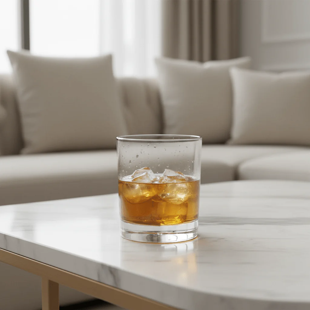 PC Elegance Acrylic Whiskey Tumbler Glass - Classic Bar Style Shatterproof Drinkware for Home & Bar Use 350ml - Image 3